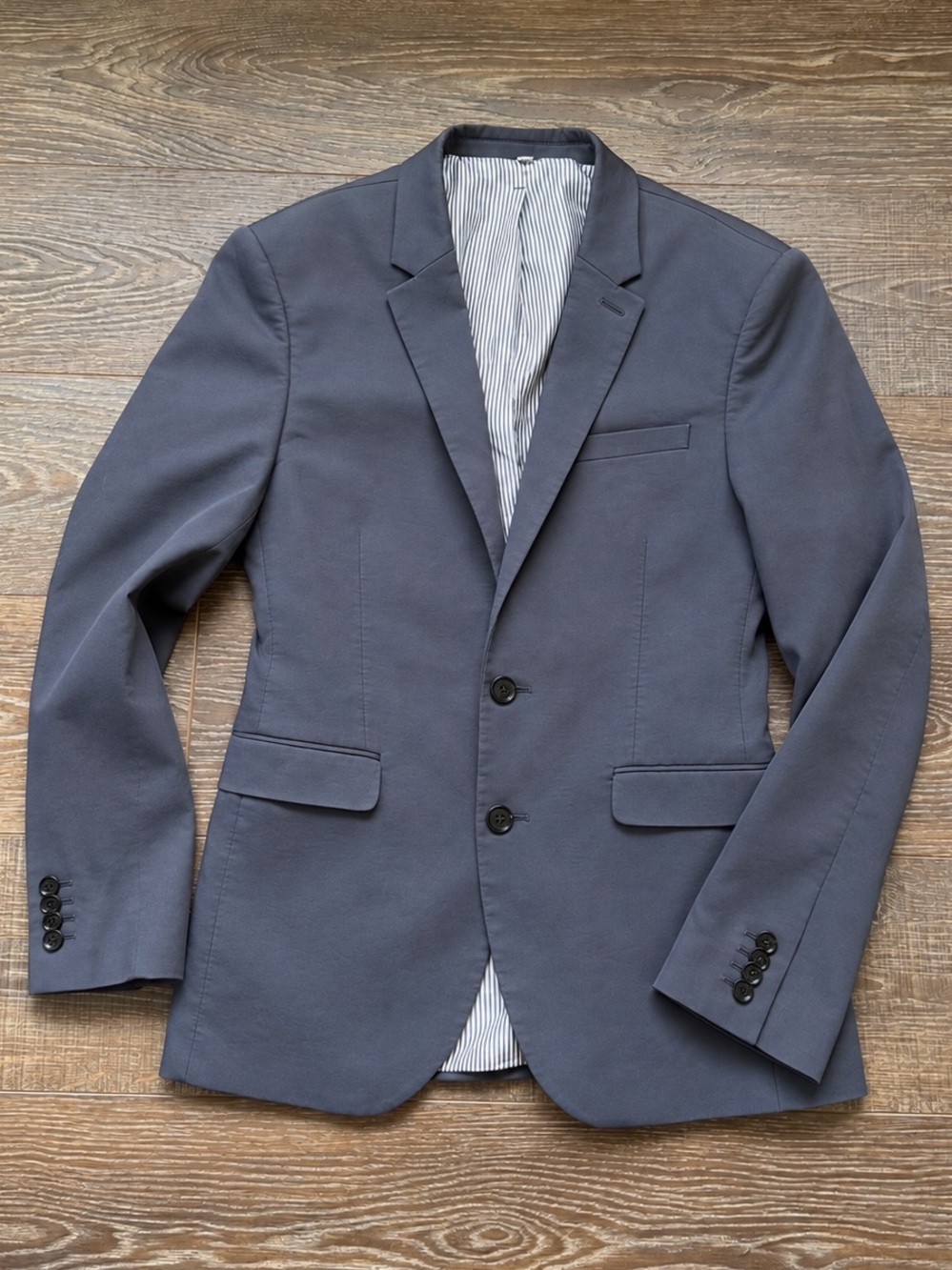 Express Men's Slate Blue Two-Button Blazer